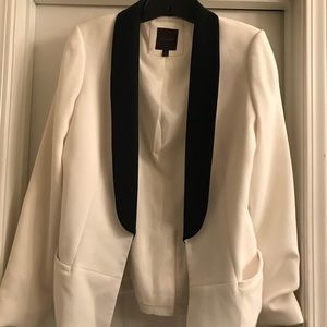 White/Black Tuxedo Blazer - The Limited